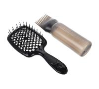 EXQUIMEUBLE Peigne Brosse Démêlante Sèche-cheveux à Brosse Soufflante Fer à Lisser Bi-tension Tampon De Cheveux Moelleux Brosse Pour Cheveux Noirs Brosse à Boucles Plastique Black