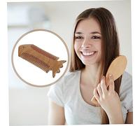 EXQUIMEUBLE Peigne Forme Poisson Bois de Santal Naturel pour Massage Peigne Coiffant Antistatique et Facile à Démêler Types de Cheveux Ergonomique et Fait Main
