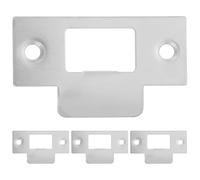 EXQUIMEUBLE Plaque de Gâche en Acier Inoxydable Argenté 4pcs pour Serrure de Porte, Maintien Sécurité Confidentialité, pour Portes Intérieures
