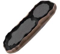 EXQUIMEUBLE Plateau à Thé Céramique Chinoise avec Drainage Plateau de Service Kung Fu Stockage Eau Accessoire de Thé Pratique pour Maison Bureau