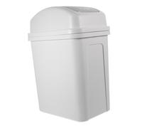 EXQUIMEUBLE Poubelle Cuisine Avec Couvercle Basculant En Plastique Grosse Capacité Design Moderne 30l Blanche Pour Salle De Bain La Cuisine Bureau Poubelle Ménagère