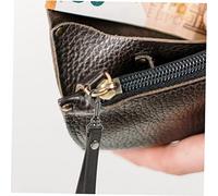 EXQUIMEUBLE Sangle de Poignet Main Cuir Noir Texturé pour Téléphone Caméra et Clés Lanière Pratique et Sécurisée Accessoire Pochette Poignet avec Fermoir Crochet
