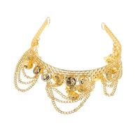 EXQUIMEUBLE Serrage-Tête Doré Chaîne de Tête Multi-Couches Accessoire de Cheveux Rétro de Danse pour Femmes Décoration de Festival Ornements de Pièces