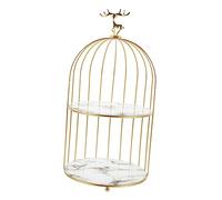EXQUIMEUBLE Support de Rangement pour Cosmétiques Forme de Cage à Oiseaux Organisateur de Étagère Décorative pour Coiffeuse Desserte pour Événements Décorations de Table