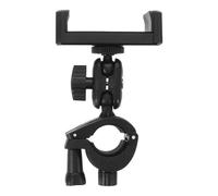 EXQUIMEUBLE Support de Téléphone Rotatif 360° pour Trompette à Pince, Plastique Noir, Clip Tube 15-31mm, pour Lecture de Partitions, pour Répétitions en Groupe