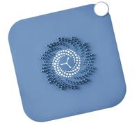 EXQUIMEUBLE Tapis en Silicone Bleu avec Protection Anti-Blocage, Couverture de Drain de Sol pour Salle de Bain, Résistant à l'usure et à l'Âge