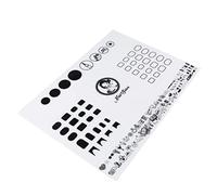 EXQUIMEUBLE Tapis Silicone pour Nail Art Tapis Estampage Manucure Protection de Table Pratique pour Décorations Ongles avec Règle Intégrée Facile à Nettoyer et Modèle A