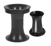 EXQUIMEUBLE Tubes Bass-Reflex Noirs pour Caisson de Basses, Guide Acoustique Circulaire 2 Pièces, Tubes D'évent Ronds Compatibles DIY, Amélioration Dynamique et Clarté Sonore pour Enceintes