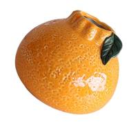 EXQUIMEUBLE Vase Céramique Orange Décoratif Forme De Fruit pour Arrangement Floral Décoration De Bureau Pièce Artistique Unique pour Maison
