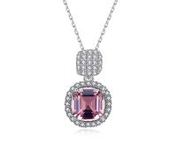 Exquis Brésil Amethyst Pendant Collier Collier Collier pour Femmes Bijoux Fine Bijoux