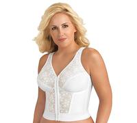 Exquis Forme Entièrement Femme Avant Fermeture Longline Posture Soutien-Gorge avec Dentelle # 5107565 - Blanc -