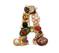 Exquis perles Diamant Broche Châle Lettre A/g/pour M/S Broche Chemise Attache Pin Cadeau pour Femmes Filles Mariage Bagues de Tube de Paroho, taille unique, comme décrit
