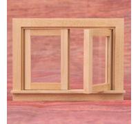 Exquise fenêtre portable de maison de poupée, en bois, pour poupées accessoires de maison de poupée 1:12 ou