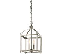 Exquise Suspension THOREN Nickel Ajustable Rustique Lampe 2xE14 Salon