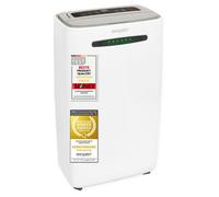 Exquisit Déshumidificateur mobile, réservoir d'eau de 5,5 l, 400 watts, 180m³/h, minuterie, 30-35m², LED de fonctionnement, sécurité enfants, fonction de redémarrage, LE 2055 we