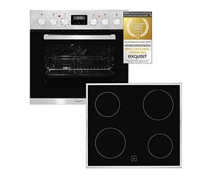 Exquisit EHE 157-2 UR Set de cuisinière encastrable | 59 L | Cuisinière vitrocéramique