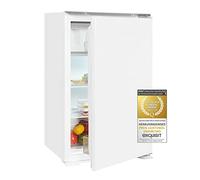 Exquisit EKS131-4-E-040E Einbaukühlschrank, Nischenhöhe 88 cm, 54 cm breit, 118L, Schlepptürmontage, große Gemüseschublade, LED Beleuchtung, Eierablagen