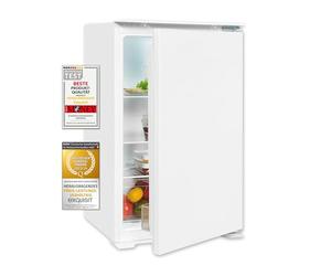 Exquisit EKS131-V-040F efficacité énergétique : F Réfrigérateur encastrable sans congélateur, hauteur de niche 87,8 cm, 129 l, technologie de porte coulissante, LED, blanc