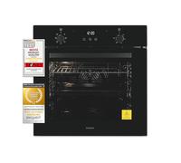 Exquisit Four encastrable EBE278-U-020 noir efficacité énergétique : A | Chambre de cuisson 76 l | Minuterie | Grille latérale | Largeur 60 cm