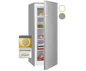 Exquisit GS230-H-040E Stand Gefrierschrank, 54,4 cm breit, 168L, inoxlook