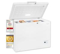 Exquisit GT200-HE-040C Stand Gefriertruhe, 103 cm breit, 198 L, LED Beleuchtung, 2 Körbe, weiß