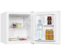 Exquisit KB05-V-040E Mini Standkühlschrank, 44 cm breit, 40L, 1 Ablage, Temperatureinstellung, Türdichtung und Türanschlag wechselbar, weiß