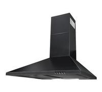 Exquisit KH60-8 - Hotte - hotte décorative - largeur : 59.5 cm - profondeur : 48 cm - extraction et recirculation (avec kit de recirculation supplémentaire) - noir Noir