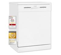Exquisit Lave-vaisselle GSP9112-030E Blanc | Lave-vaisselle 60 cm Autonome et encastrable | Appareil sur pied | 12 couverts | Blanc