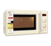 Exquisit Micro-ondes rétro RMW720-3GDIG - Micro-ondes rétro - 20 litres - Grill 1000 W - Affichage numérique - Plateau tournant - Programme de décongélation - Micro-ondes crème