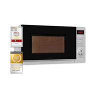 Exquisit MW 2070-3GDI Stand Mikrowelle. 44 cm breit, 700W, 20 L, Grill, 5 Leistungsstufen, silber