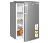 Exquisit Réfrigérateur avec congélateur, 109 l de capacité nette 40 dB, éclairage intérieur LED, contrôle électronique de la température, 4 x congélateur, KS516-4-HE-040E inox