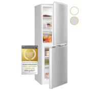 Exquisit Réfrigérateur-congélateur KGC145-50-E-040F Argent | 4 étoiles | Contrôle de la température | Étagère en verre | Capacité nette : 140 L (89/51) L | EEK : F