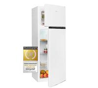Exquisit Réfrigérateur et congélateur KGC270-45-010E blanc | Appareil sur pied | Volume 206 l | Lumière LED | Refroidissement et congélation | Butée de porte interchangeable | Réglage facile de la