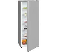 Exquisit Réfrigérateur KS320-V-010E - Argent - 242 l - Autonome - Étagère en verre et compartiment à légumes - Lumière LED - Butée de porte interchangeable