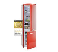 Exquisit Retro Réfrigérateur combiné RKGC250-70-H-160E rouge | style vintage