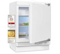Exquisit UKS130-4-FE-010E Unterbau-Kühlschrank, Nischenhöhe: 82,5 cm, 121L, Festtürtechnik, Schnellgefrieren, weiß