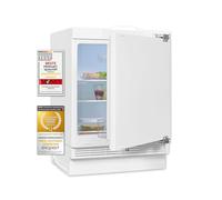Exquisit UKS140-V-FE-010E Unterbau Kühlschrank, Nischenhöhe 82,5 cm, 60 cm breit, 138L, Festtürmontage, Abtauvorgang automatisch, Eierablagen, Temperatureinstellung, weiß