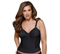 Exquisite Form Back Close Longline Bra Soutien-Gorge, Opaque, Noir, 38D Femme