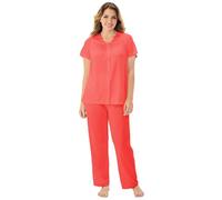 Exquisite Form Coloratura Sleepwear Short Sleeve Pajama Set 90107 Ensemble de Pijama, Passion, XL Femme