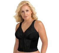 Exquis Forme Entièrement Femme avant Fermeture Longline Posture Soutien-gorge avec dentelle # 5107565 - noir -