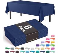 Exquisite Party Solids Nappe en Plastique, 6 unités, 30 Couleurs
