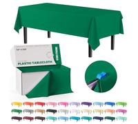 Exquisite Rouleau de Nappe en Plastique Vert émeraude de 137,2 cm x 90,4 m dans Une boîte à découper avec Coupe-glissière Pratique. Permet de Couper jusqu'à 36 nappes rectangulaires jetables en