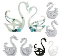 EXQULEG Lot de 2 moules en silicone époxy en résine époxy pour décoration de cygne - Moule en silicone pour bricolage - Résine époxy