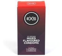 EXS Préservatifs saveurs variées – latex naturel, végan – boîte de 12