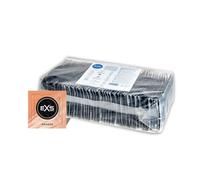 Préservatifs EXS Grande Large XL (paquet de 100) Préservatifs en latex haut de gamme, grande taille, pour hommes, avec lubrifiant non spermicide, paroi droite et réservoir, conservation de 3 ans
