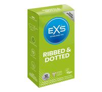 Exs Bikes – Préservatifs texturés EXS nervurés, pointillés et évasés – 12 pièces