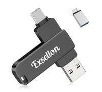 Exsellon 128Go Clé USB Phone,Cle USB Phone Stockage pour Pad/Android/PC/Tablette/Mac, Mémoire Externe pour Enregistrer Plus de Photos et de Vidéos