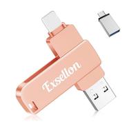 Exsellon 128Go Cle USB pour Phone/Pad/Android/PC/Tablette/Mac | cle usb iphone stockage pour plus de photos et vidéos, libérez l’espace du téléphone et évitez le manque de stockage