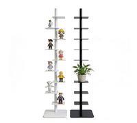 EXSHUING Bibliothèque pivotante à 9 Niveaux, Structure métallique à 360°, Gain de Place pour Appartements et résidences étudiantes, Hauteur 175 cm, Construction en Acier renforcé(White)