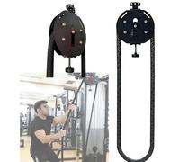 EXSHUING Corde sans Fin pour Exercices De Coordination, Machine À Corde Infinie avec Tension Réglable par Bouton (3 À 30 Kg), 15 Minutes D'entraînement HIIT Complet, Cardio(Black)